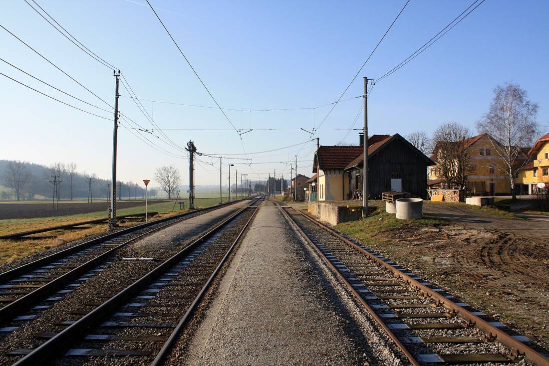 Blick durch das Gleisfeld im Jahr 2015