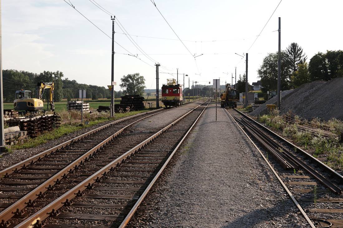 Das Gleisfeld während der vorübergehenden Erneuerungsarbeiten