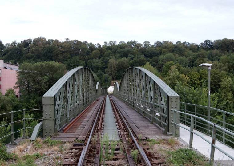 Blick vom Welser Brückenkopf über die Traun