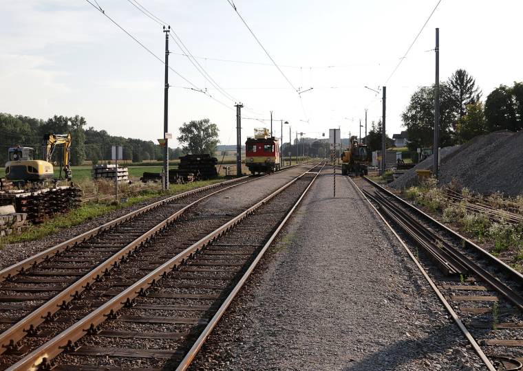 2026: Das Gleisfeld während der vorübergehenden Erneuerungsarbeiten